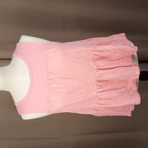 J. Crew pink linen sleeveless loose-fitting top, size small